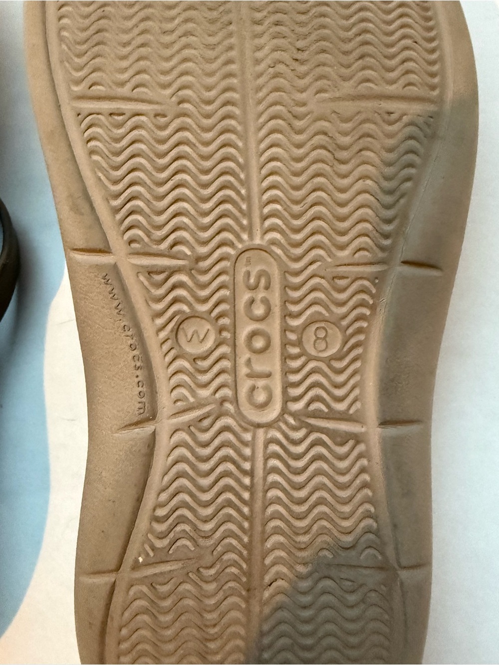 Crocs Women's Swiftwater Slide Sandals in Walnut - Size 8 - Picture 4 of 7